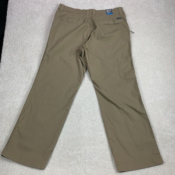 Columbia ROC Rugged Outdoor Chino Pants Mens 36x30 Khaki Authentic Fit New - Picture 1 of 16